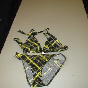 Yellow & Black 2 Pcs Surfside Bikini Size Large